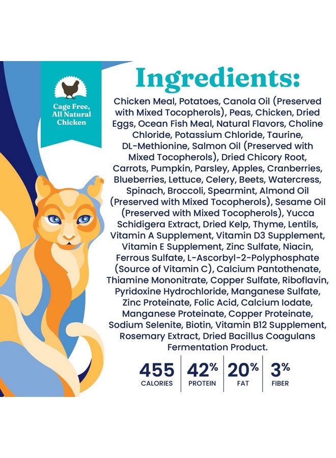Solid Gold High Protein Dry Cat Food - Indigo Moon Made with Digestive Probiotics for Cats - Grain & Gluten Free with High Fiber & Omega 3 - Low Carb Superfood Meal - Chicken - 6lb - Image 5