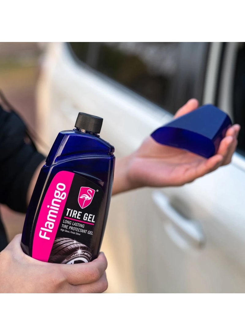 FLAMINGO Flamingo Tire Gel Long Lasting Tire Protectant Gel 500 ML  - Image 4