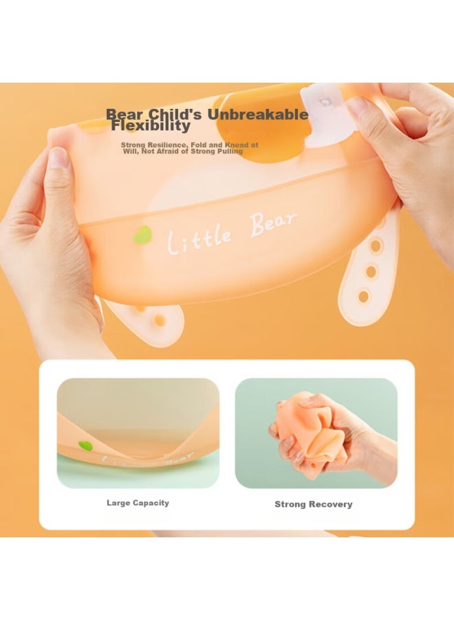 Doctor Ma Dr. Ma Baby Bib, Children's Eating Bib, Silicone Bib, Infant Supplementary Food And Snack Bib, Thin Style, Small Dog Design - Image 3