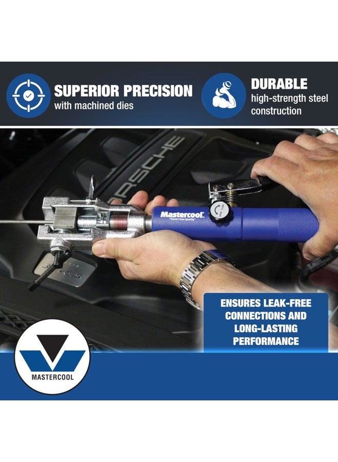 Mastercool 72475-PRC Universal Hydraulic Flaring Tool Set with Tube Cutter, Blue and Silver - Image 3