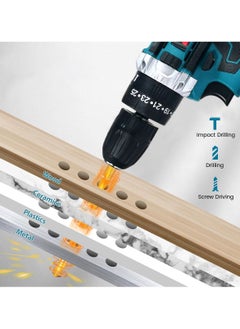 DEFAONS 48V Cordless Drill with 700W Power, 32Nm Torque, 10mm Chuck And 2 Li-ion Batteries, High-Speed Electric Drill Set For Drilling And Screw Driving – Complete With Drill Bits And Accessories  - Image 3