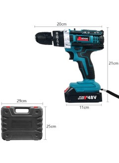 DEFAONS 48V Cordless Drill with 700W Power, 32Nm Torque, 10mm Chuck And 2 Li-ion Batteries, High-Speed Electric Drill Set For Drilling And Screw Driving – Complete With Drill Bits And Accessories  - Image 4