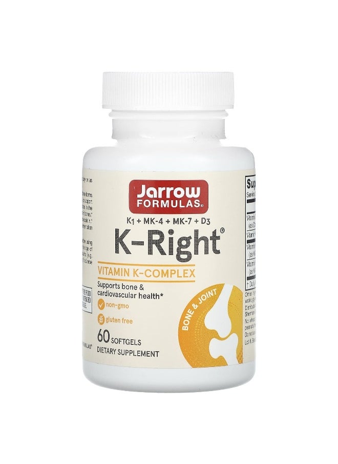 jarrow formulas - Jarrow Formulas, K-Right, 60 Softgels - Image 1