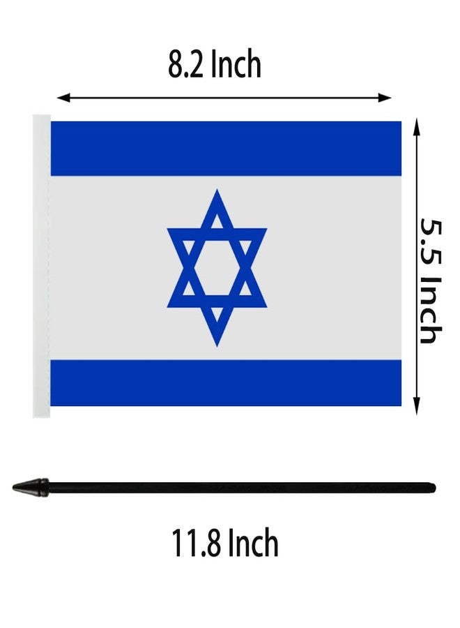 Zigvert American & Israel Desk Flag, 8.2" x 5.5", Polyester, 2-Piece Set for Room Display - Image 5