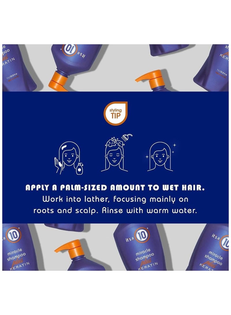It's a 10 Haircare Miracle Shampoo Plus Keratin, Keratin protein, Color protection, Heat styling protection, Bouncier, softer hair 10 fl oz - Image 3
