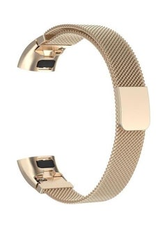 NIBEMINENT Milanese Replacement Strap Watchband For Huawei Band 3/4 Pro Champagne Gold  - Image 2