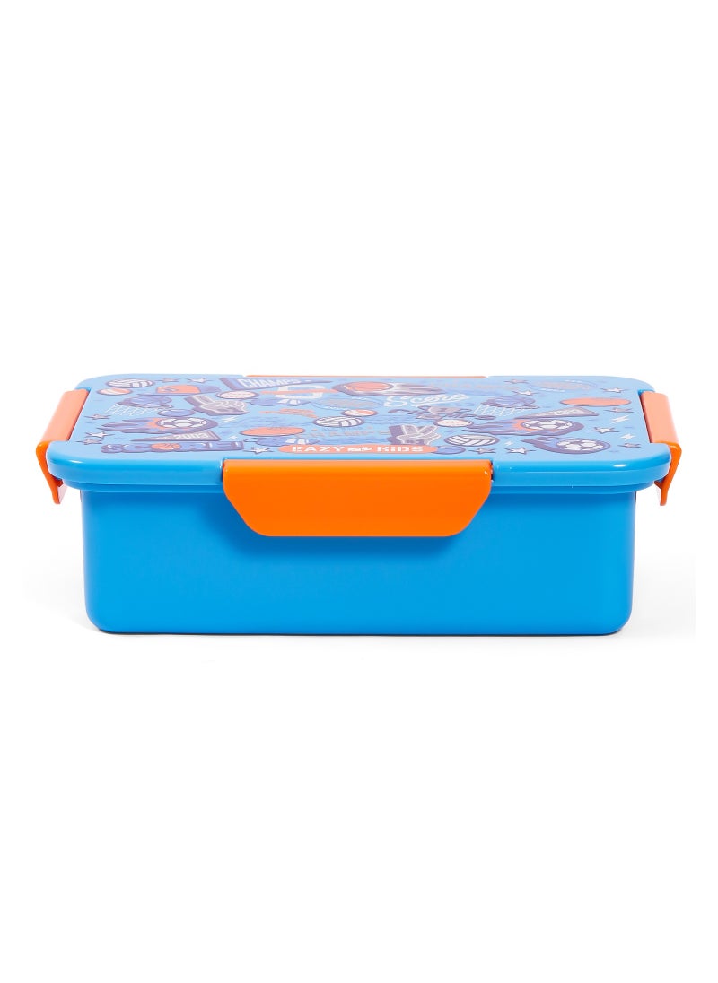 Eazy Kids Lunch Box And Tritan Water Bottle W/ Spray Soccer-Blue 750Ml  - Image 4