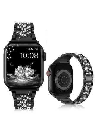 RiZOW Stainless Steel Metal Strap Compatible with iwatch Apple Series Watch 7/6/5/4/3/2/1/SE Replacement band 42mm 44mm 45mm - Black - pzsku/ZC4CBF2CD4A81526A75C1Z/45/_/1655319363/c4ca2f20-cf34-4689-aa4c-5d0340ee8f2e