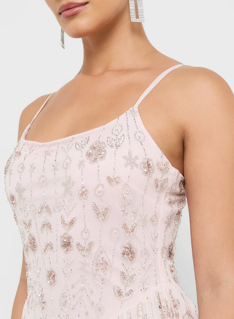Namshi x  Corset Bodice Bead Embroidered Dress for Women | Best Price UAE