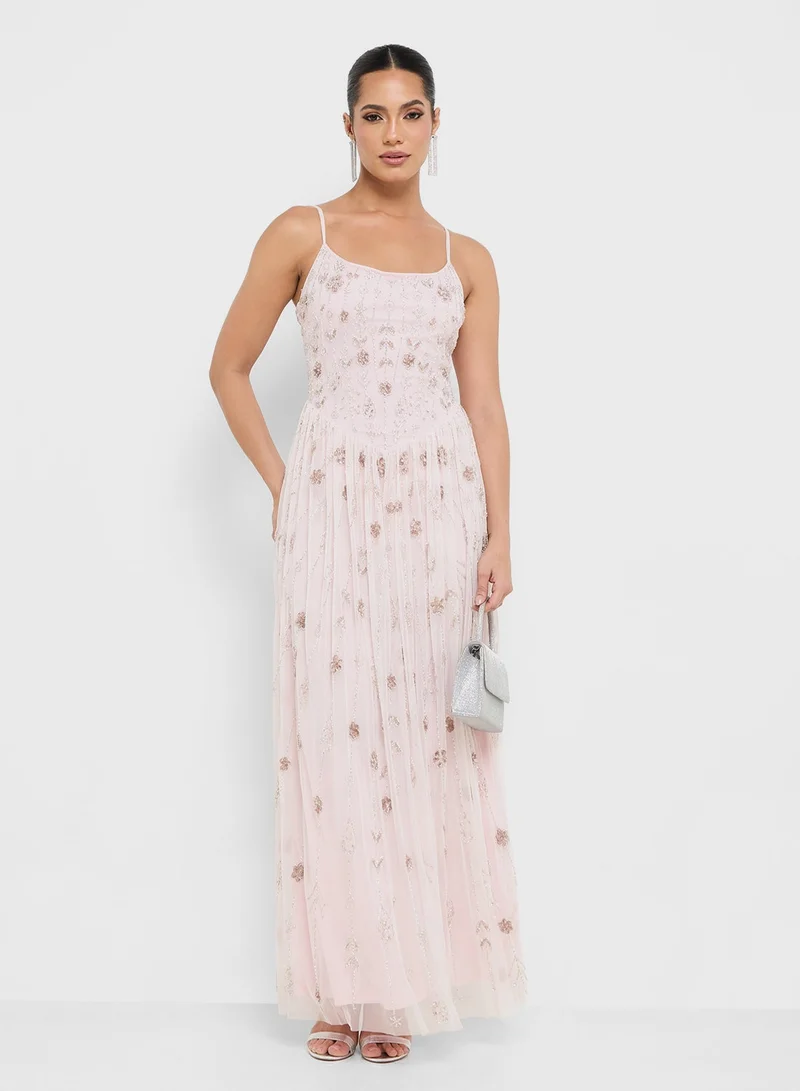 Namshi x  Corset Bodice Bead Embroidered Dress for Women | Best Price UAE