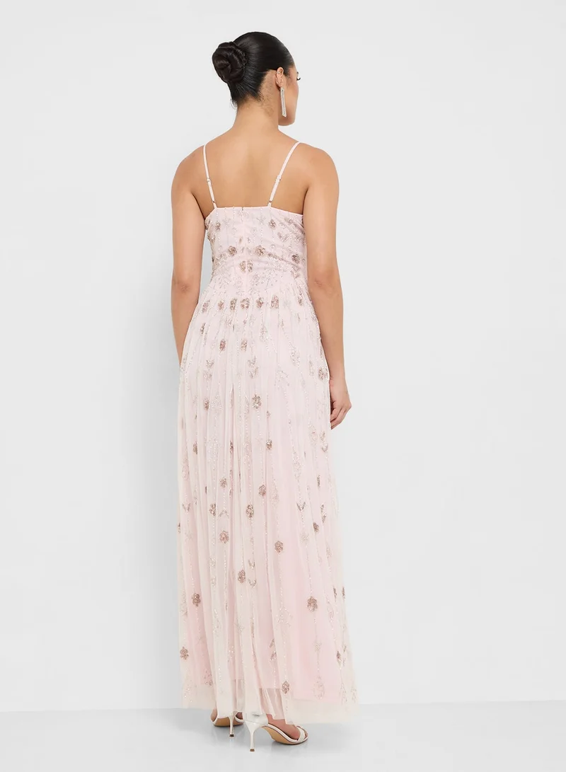 Namshi x  Corset Bodice Bead Embroidered Dress for Women | Best Price UAE