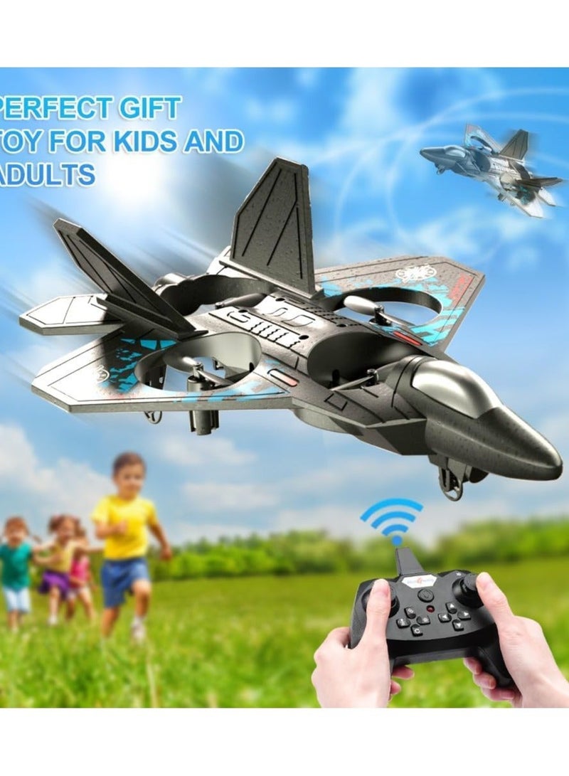 DUSALA Foam Drone RC Airplane for Kids & Beginners – Remote Control Fighter Jet with LED Lights, Auto Hovering, 360° Flip, 2.4GHz RC Plane, USB Rechargeable Quadcopter, Stunt Jet Toy Gift for Boys & Adults - Image 5