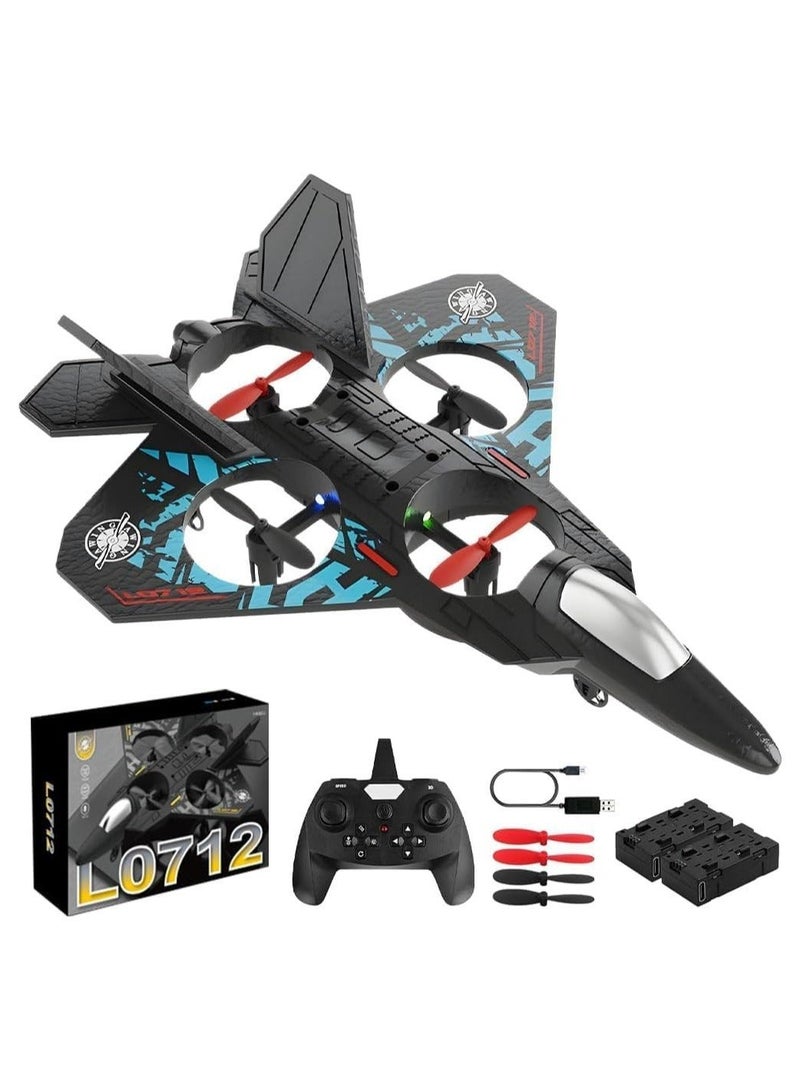 DUSALA Foam Drone RC Airplane for Kids & Beginners – Remote Control Fighter Jet with LED Lights, Auto Hovering, 360° Flip, 2.4GHz RC Plane, USB Rechargeable Quadcopter, Stunt Jet Toy Gift for Boys & Adults - Image 3