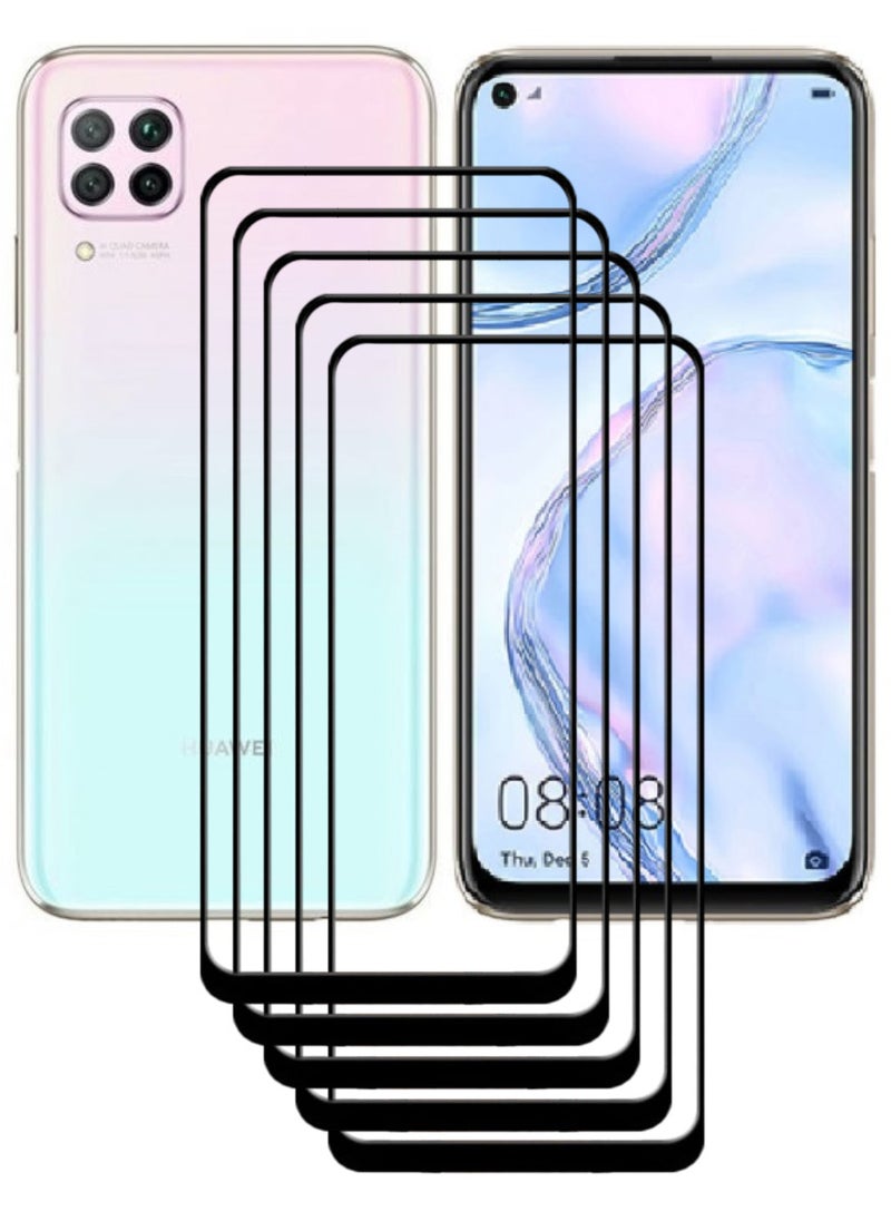 ACLIX 5 Pieces Antistatic ESD Dustproof Premium Quality High Definition Tempered Glass Screen Protector Designed For Huawei nova 7i - Image 1