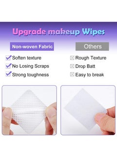Maitys 400 Pieces Nail Art Polish Wipes Eyelash Glue Cleaner Glue Wiping Cloth Non-woven Fabric Wipes Removal Tool for Eyelash Extension Glue and Nail Polish Bottle  - Image 5