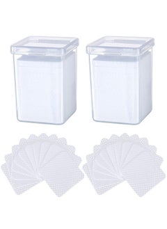 Maitys 400 Pieces Nail Art Polish Wipes Eyelash Glue Cleaner Glue Wiping Cloth Non-woven Fabric Wipes Removal Tool for Eyelash Extension Glue and Nail Polish Bottle  - Image 1