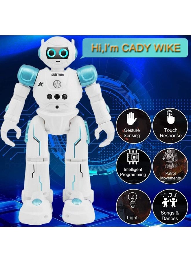 YelaJoy - Remote Control Robot Toy, Rechargeable Gesture Control Robot Toy for Kids, Smart Intelligent Robot Educational Toy with Learning Music Programmable Walking Dancing Singing (Blue) - Image 1