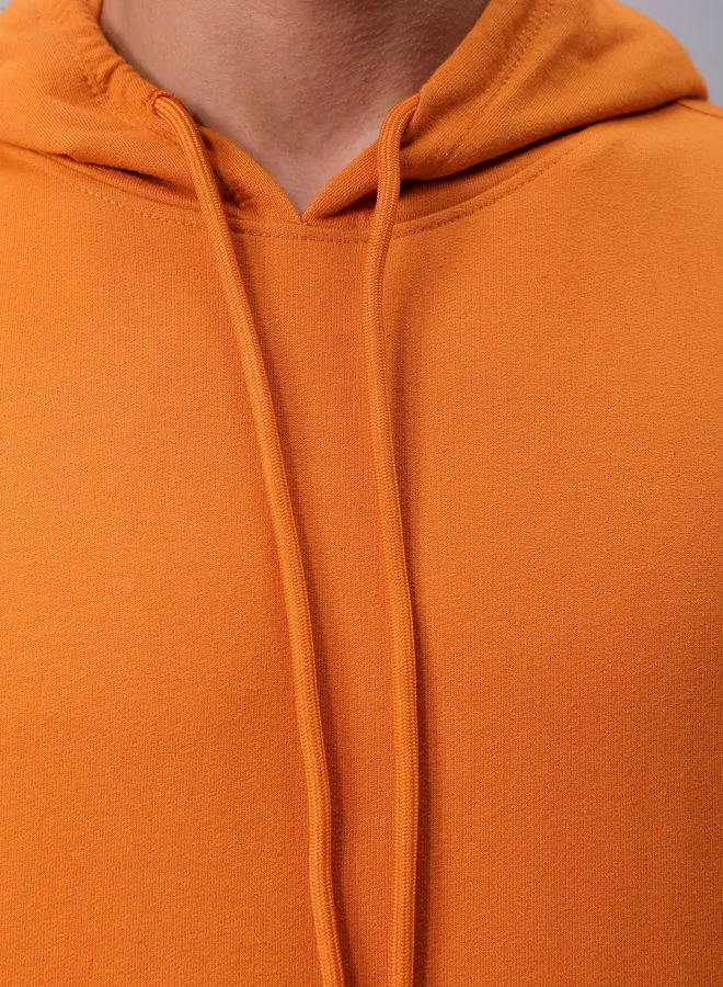 The Indian Garage Co Men Oversized Solid Overhead Hooded Sweatshirt