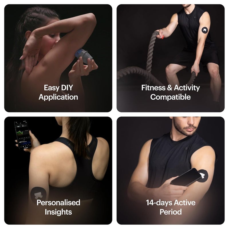 ULTRAHUMAN M1 | Smart Glucose Monitoring via App | Hasle-free Bluetooth Connectivity | Enhance your lifestyle, optimise your diet and fuel your workouts | 24/7 Glucose Monitoring (2 Sensors) - Image 5