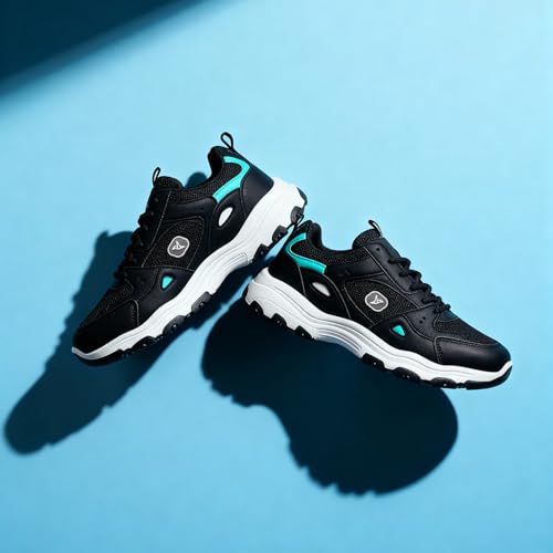 YOHO Tempo Chunky Sneakers for Women, Breathable Mesh Shock-Absorbing, Cushioning Comfort, Durable Grip for All-Day Ease| Fashionable & Stylish Casual Sport Shoes-0920 | EspressoMatcha - UK 4 - Image 2