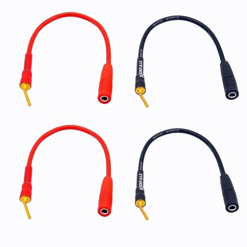 KOOKFJLLZ 2mm to 4mm Banana Plug Adapter Cable - Speaker Wire Connectors with Gold Plated Contacts, 8 Inch Audio Adapter for Amplifiers and Home Theater (4-Pack) - Image 5