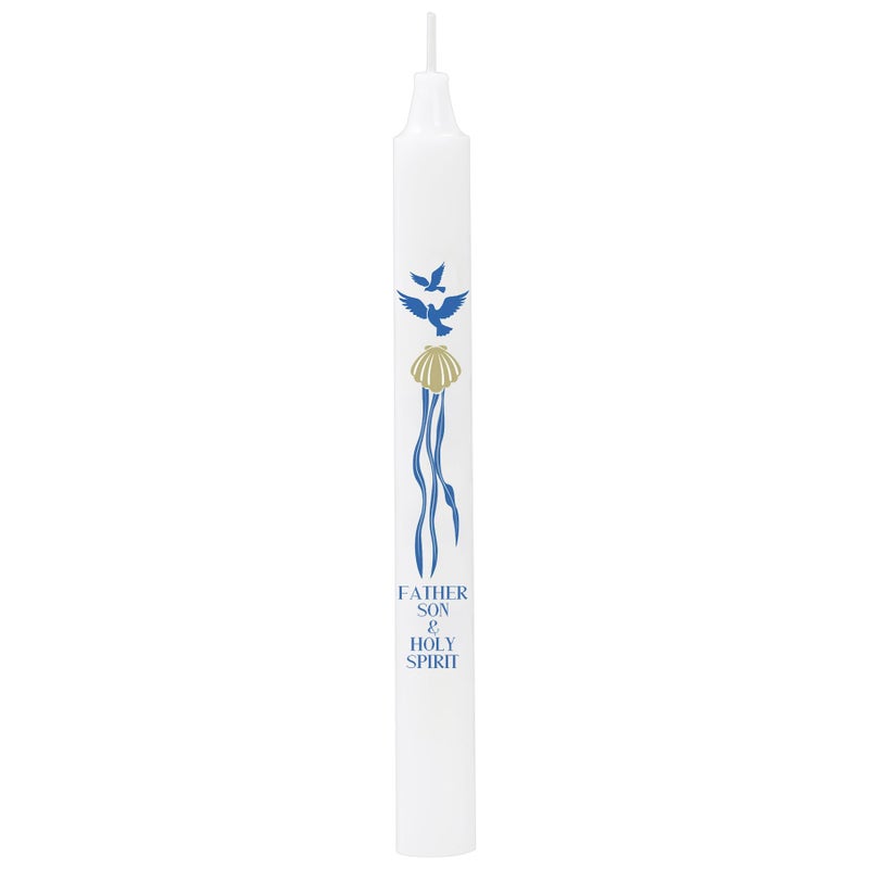 Ohmique Baptism Candle - Baptismal Candles for Boys and Girls, Catholic Baptism Gift - Velas para Bautizo - Velas para Bautizo de NiÃ±o - Image 1