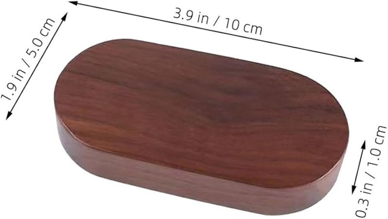 Walnut Wood Base Pedestal Stand For Figurines And Decorative Home Office Display - Image 2