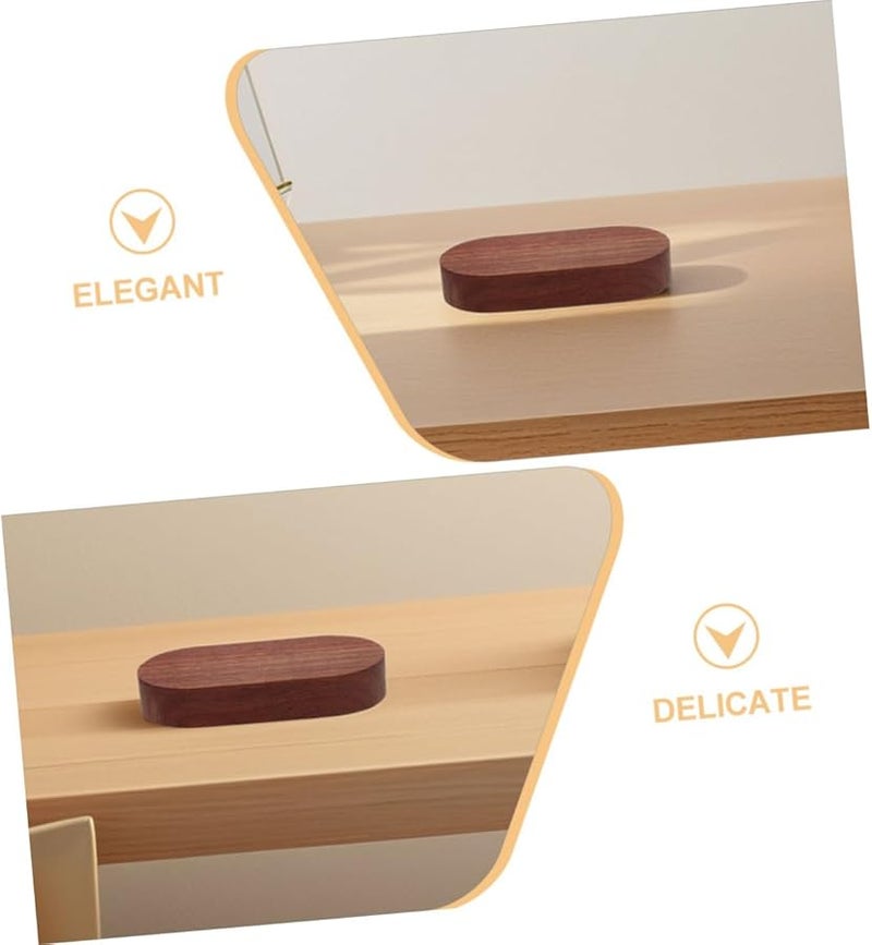 Walnut Wood Base Pedestal Stand For Figurines And Decorative Home Office Display - Image 3