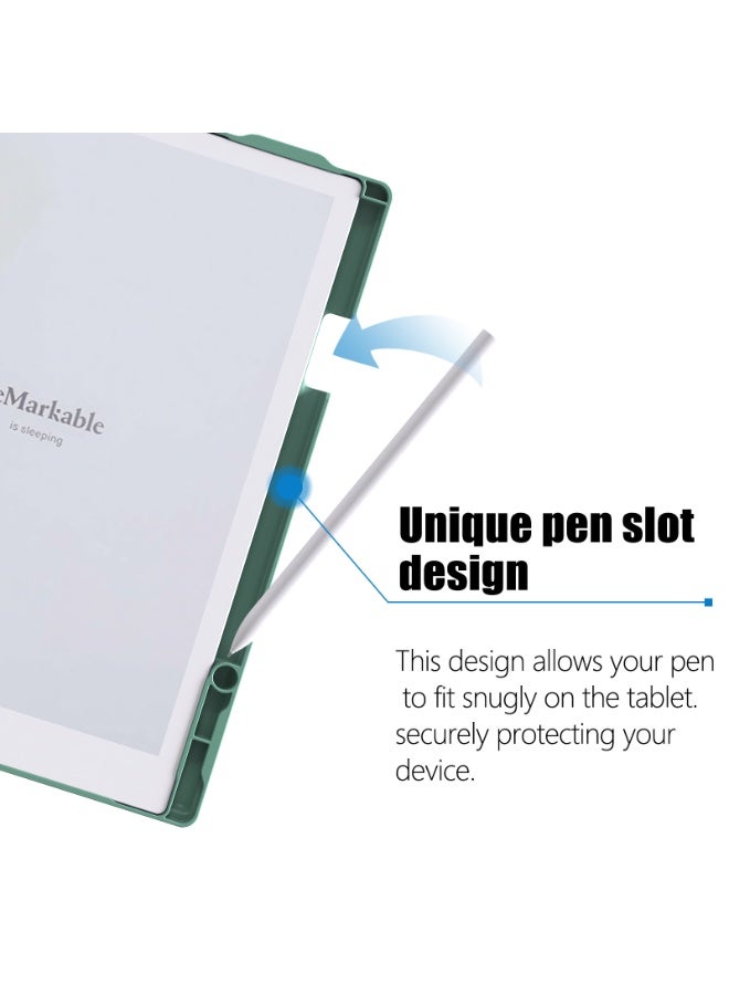 My Choice 360° Folding Case Cover with Pen Slot for Remarkable 2 10.3"- Green - Image 4
