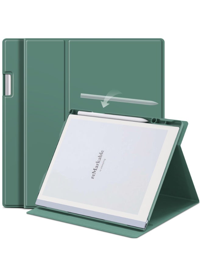 My Choice 360° Folding Case Cover with Pen Slot for Remarkable 2 10.3"- Green - Image 1