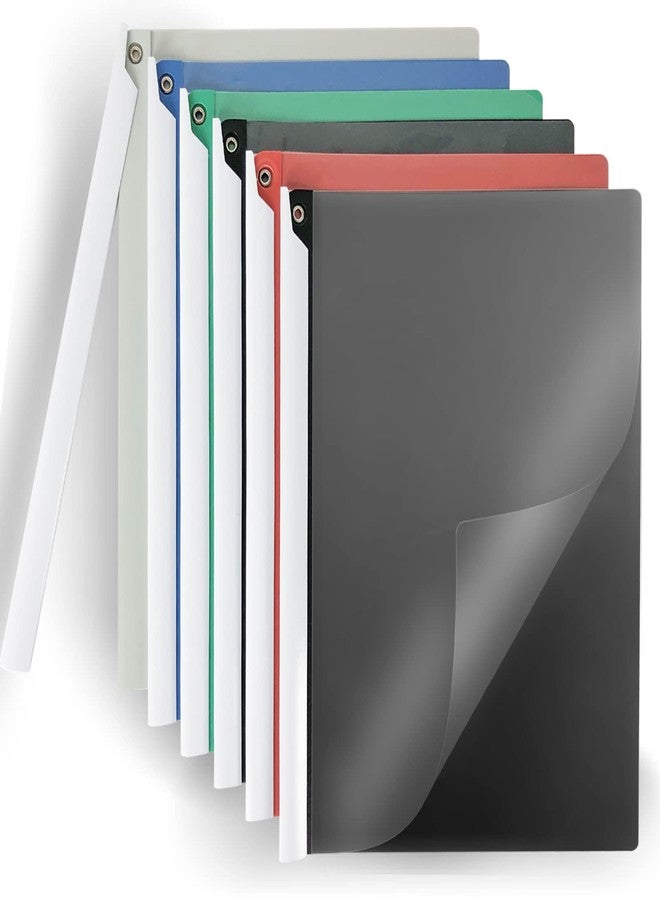 Binditek 6 Pack Clear Front Report Covers with Swing Clip, 5 Assorted Back Covers Colors, 40 Sheet Capacity, 8.9 x 11.9 Inches, for Letter Size and A4 Size, Heavy Duty, Office Supplies - Image 1