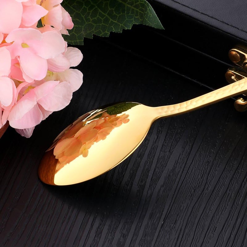 Bisda 20Piece Gold PlatedFlatware Silverware Set Bisda Stainless Steel Cutlery Sets Multipurpose Use for Home Kitchen Restaurant Hotel Tableware Utensil Service for 4 - Image 5