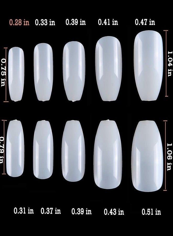 Authentic Store Set Of 100Pc Professional/Personal Reusable French Long Acrylic False Fake Nails White Color DIY Decoration Artificial White Nailart Tip Accessory - Image 4