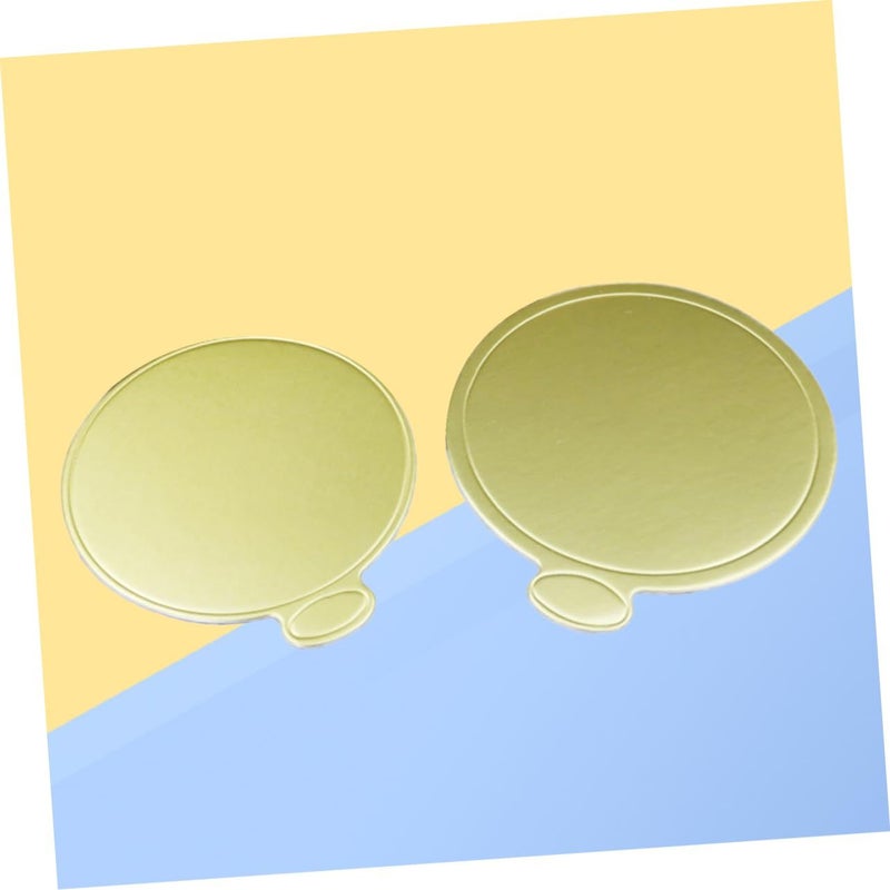 100 Pcs Round Gold Cardboard Mousse Cake Serving Bases Single Portion Eco Friendly Sturdy Dessert Display Boards Recyclable - Image 4