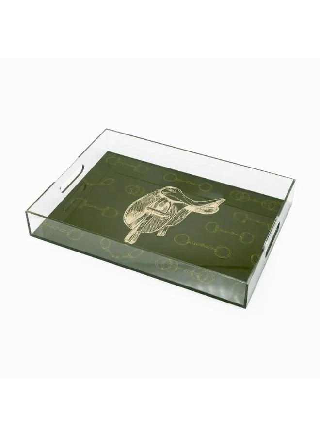 صلصال Fares Medium Serving Tray - Olive Green