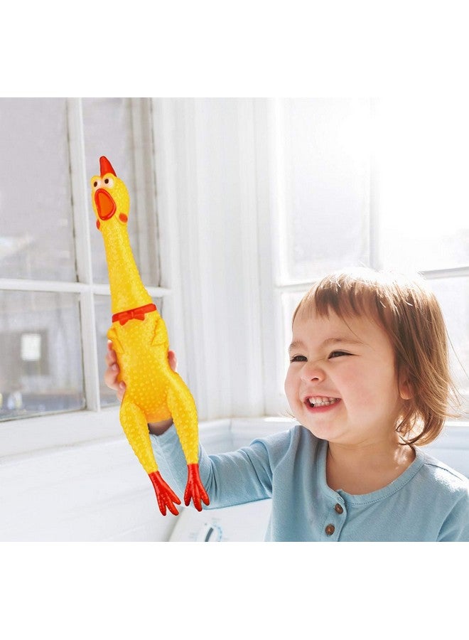 سايج سكوير لعبة دجاجة بلاستيكية مبتكرة للأطفال على شكل مربع سايج، تصدر صريرًا وصراخًا مضحكًا وعصرًا وصراخًا (32 سم) - Image 2
