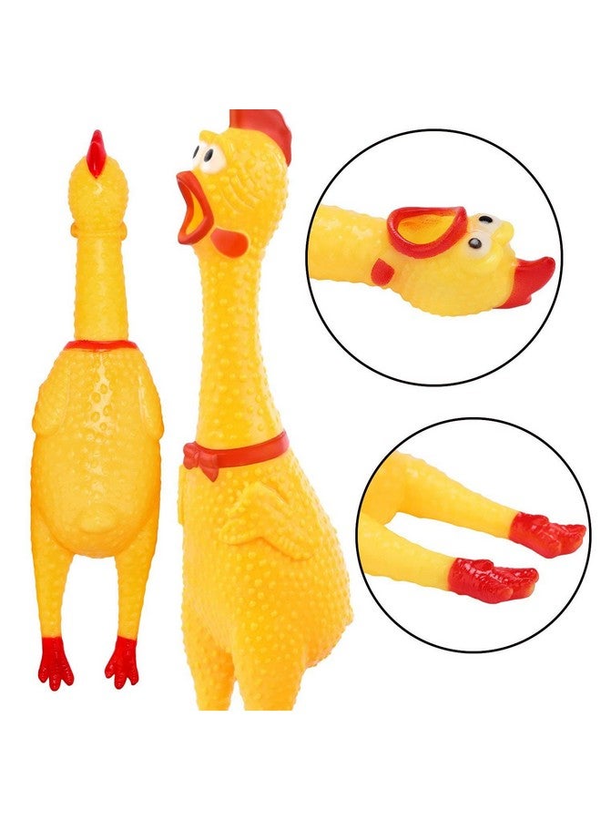 سايج سكوير لعبة دجاجة بلاستيكية مبتكرة للأطفال على شكل مربع سايج، تصدر صريرًا وصراخًا مضحكًا وعصرًا وصراخًا (32 سم) - Image 5