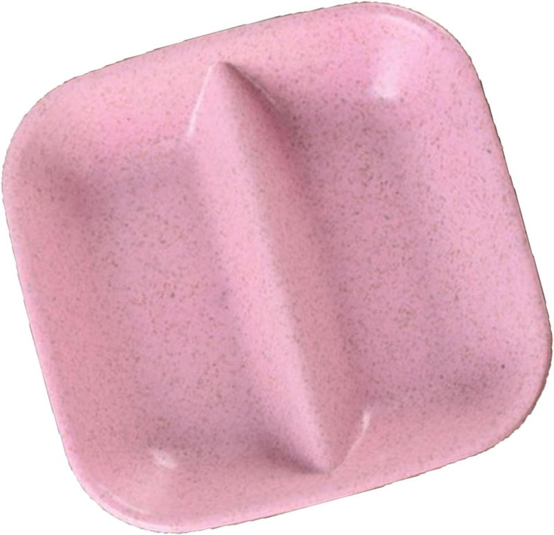 klarako Divided Dipping Bowl Wheat Straw, Convenient and Practical Dip Sauce Dish for Home Kitchen, Multifunctional Use (Pink) - Image 3