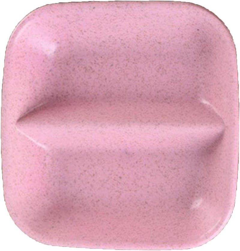 klarako Divided Dipping Bowl Wheat Straw, Convenient and Practical Dip Sauce Dish for Home Kitchen, Multifunctional Use (Pink) - Image 2