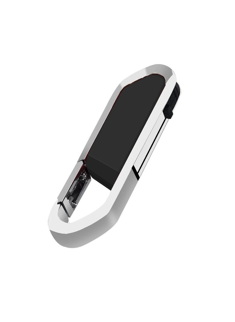 AROAQ USB Flash Drive, Portable Metal Thumb Drive with Keychain, USB 2.0 Flash Drive Memory Stick, Convenient and Fast Pen Thumb U Disk for External Data Storage, (1pc 128GB Black)  - Image 1