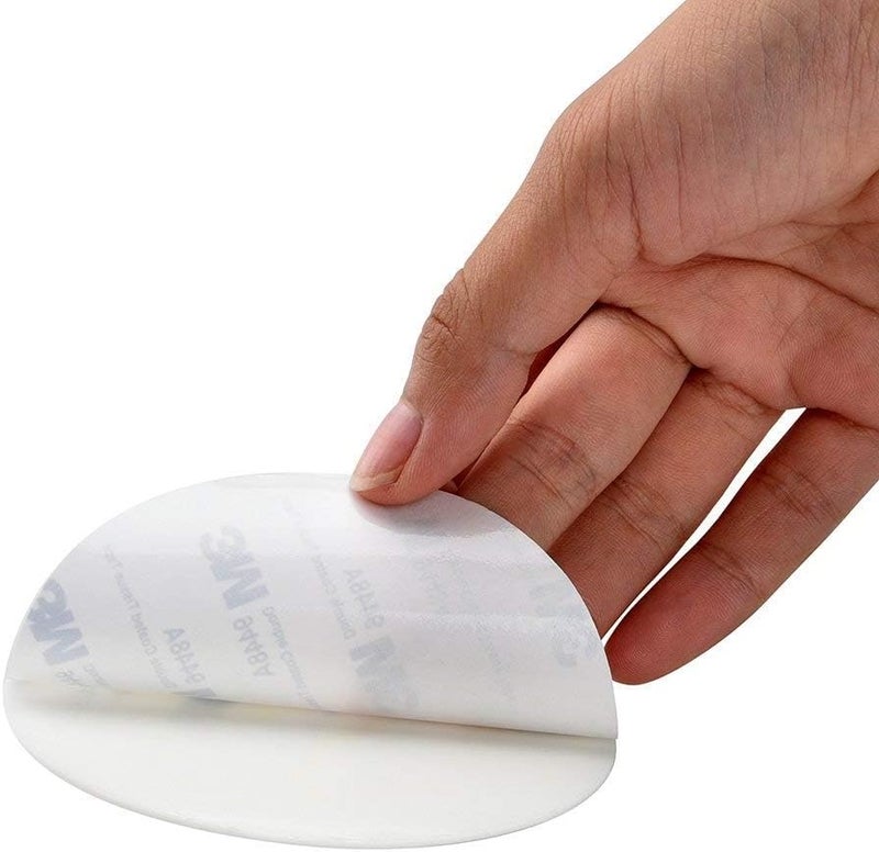 Xfenvs Door Knob Wall Shield, Large White Round Soft Door Stopper Wall Protector,Self Adhesive Door Handle Bumper 2 PCS (Large Round Style 3.54", White) - Image 5