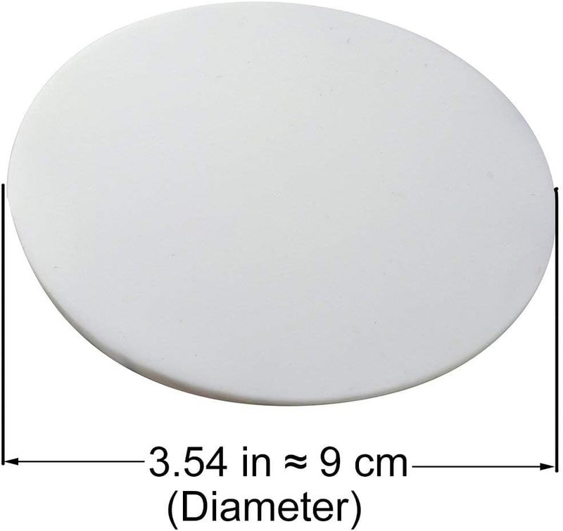 Xfenvs Door Knob Wall Shield, Large White Round Soft Door Stopper Wall Protector,Self Adhesive Door Handle Bumper 2 PCS (Large Round Style 3.54", White) - Image 3