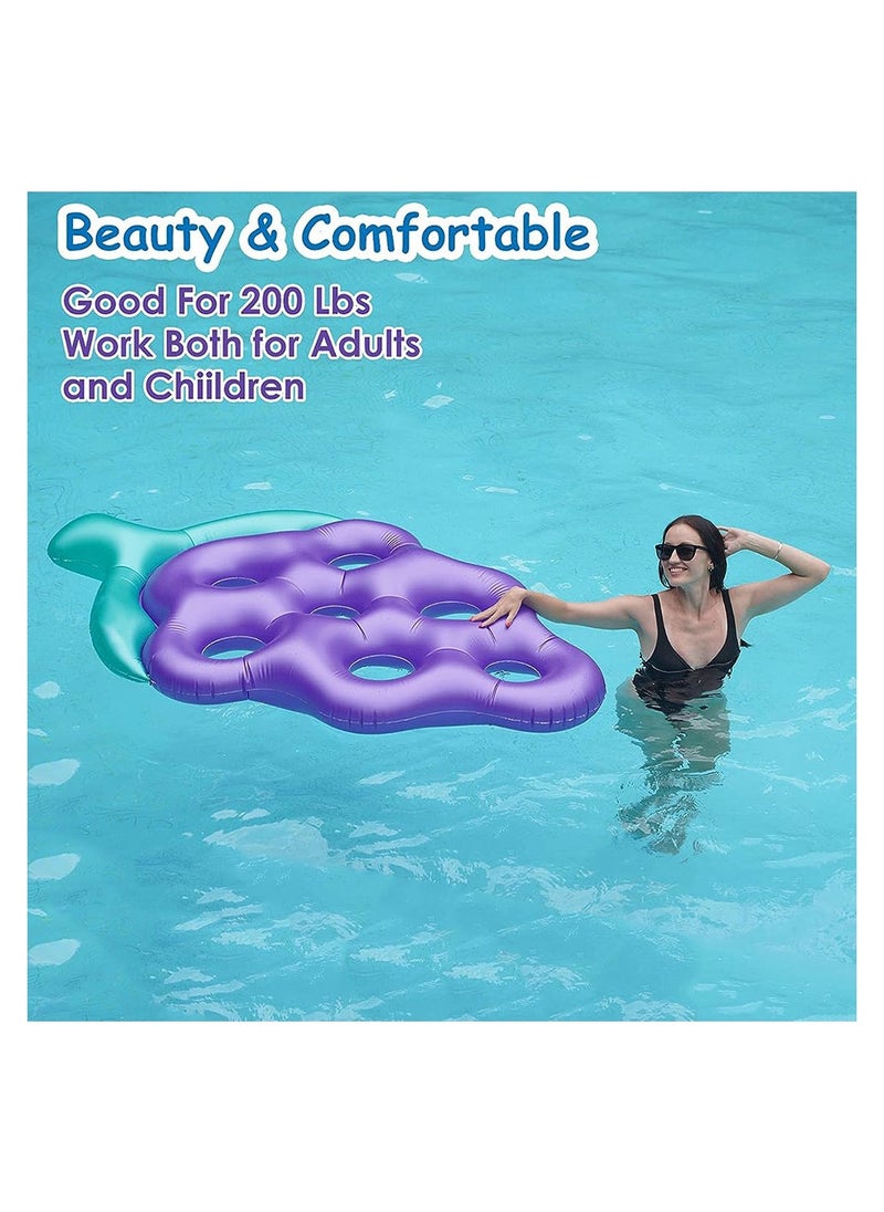 null - Grape Float Raft Adult Water Toy Inflatable Pool Lounge Swimming Pool Floats Raft Inflatable Pool Floating Mat for Summer Parties - Image 1