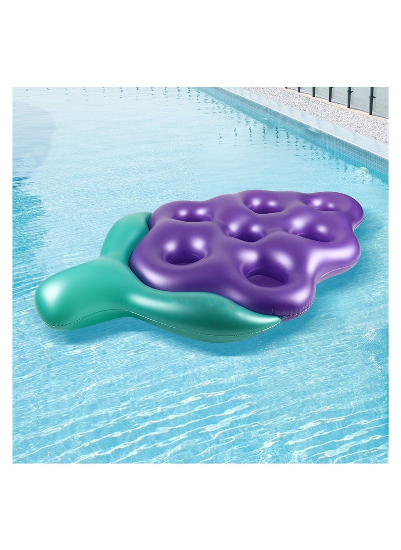 null - Grape Float Raft Adult Water Toy Inflatable Pool Lounge Swimming Pool Floats Raft Inflatable Pool Floating Mat for Summer Parties - Image 1