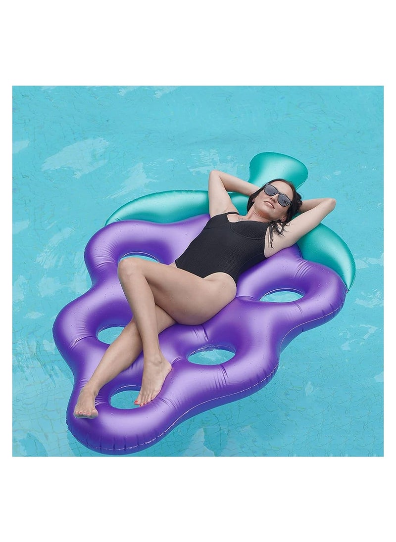 null - Grape Float Raft Adult Water Toy Inflatable Pool Lounge Swimming Pool Floats Raft Inflatable Pool Floating Mat for Summer Parties - Image 1