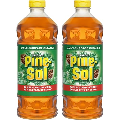 Pine Sol منظف متعدد الاستخدامات باين سول، عبوتان برائحة الصنوبر الأصلية، للأرضيات والأحواض، رائحة تدوم طويلاً، منظف متعدد الأسطح، 48 أونصة لكل منهما - Image 3