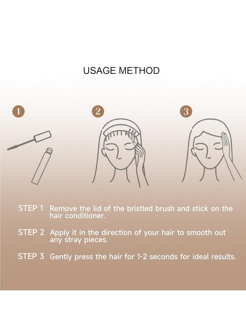 SYOSI Broken Small Hair Finishing Stick Hair Smoothing Cream Loose Hair Quick Styling Non-Greasy Non-Sticky Bangs Styling Gel for Frizz Control & Fixing Stereotypes Hair Mascara for All Hair Types - Image 5