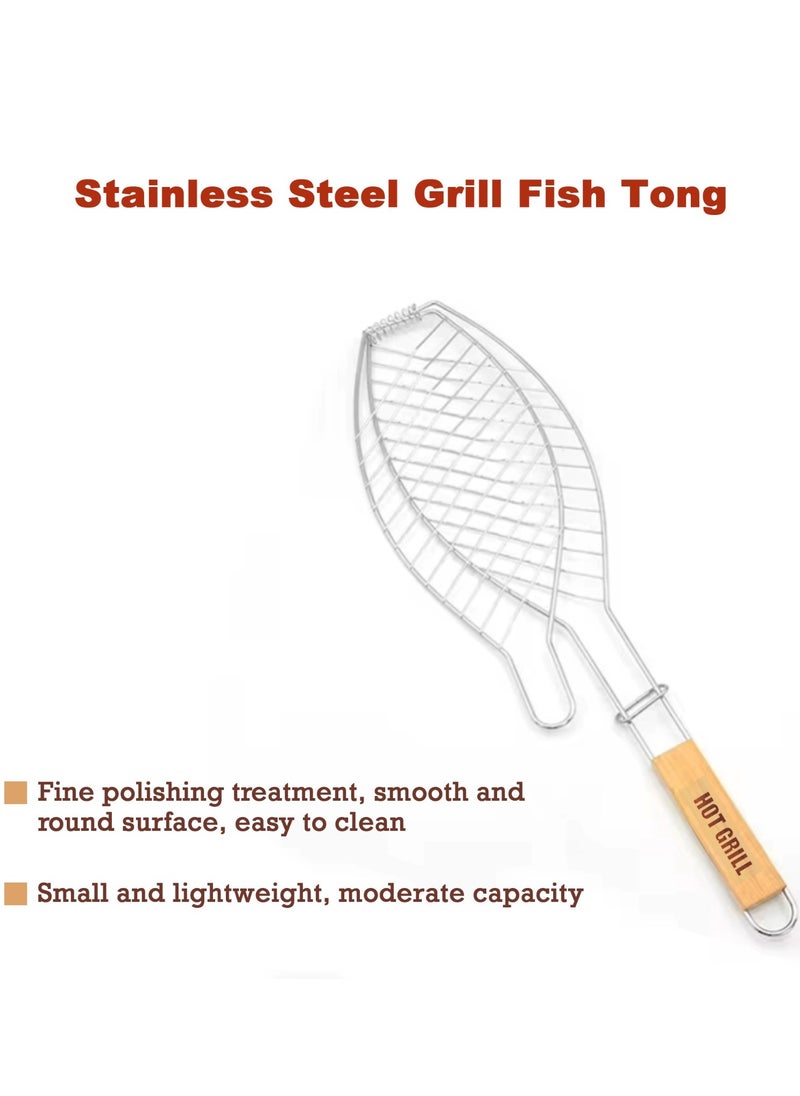 HOT GRILL - Stainless Steel Grill Topper with Grilling Grid - Non-Stick, Handles, Porcelain, and Small Foods - Image 1