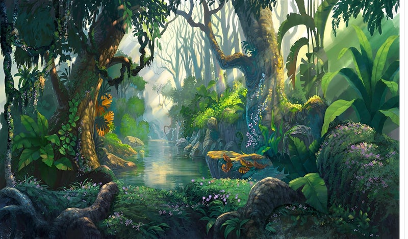 Backdropon خلفية قصص خيالية للتصوير فوتوغرافي أرض خيالية استوائية غابة عذراء أشعة الشمس زهور خلفية حفلة عيد ميلاد الأطفال كشك تصوير بحجم 5 أقدام ارتفاع و 8 أقدام عرض (5*8) - Image 1