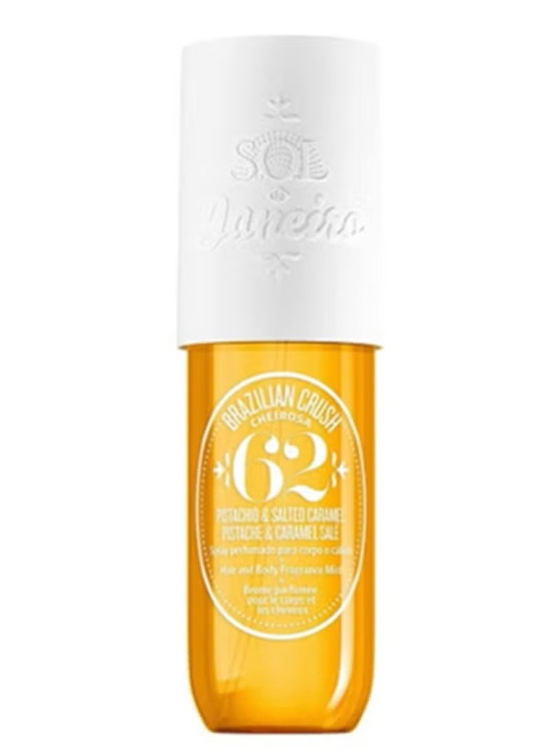 Sol de Janeiro Sol de Janeiro Brazilian Crush Cheirosa 62 Hair & Body Fragrance Mist - 90ml | Warm Gourmand Perfume with Pistachio, Salted Caramel & Vanilla | Lightweight, Long-Lasting Scent for Women & Men  - Image 1